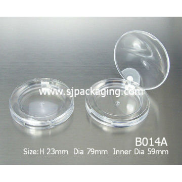 big round plastic compact powder container